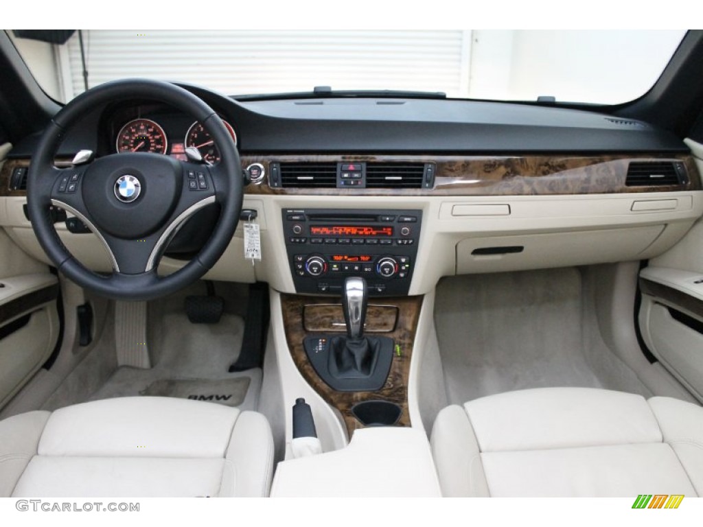 2008 BMW 3 Series 335i Convertible Cream Beige Dashboard Photo #72557046