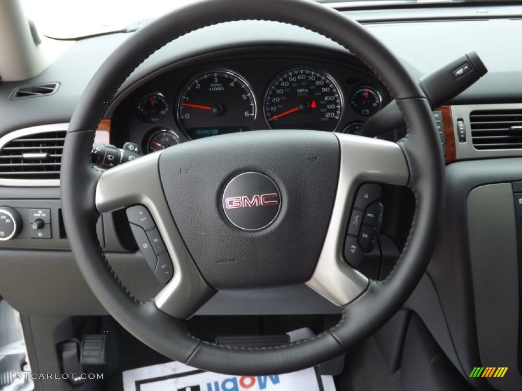 2013 GMC Yukon SLE Ebony Steering Wheel Photo #72557193