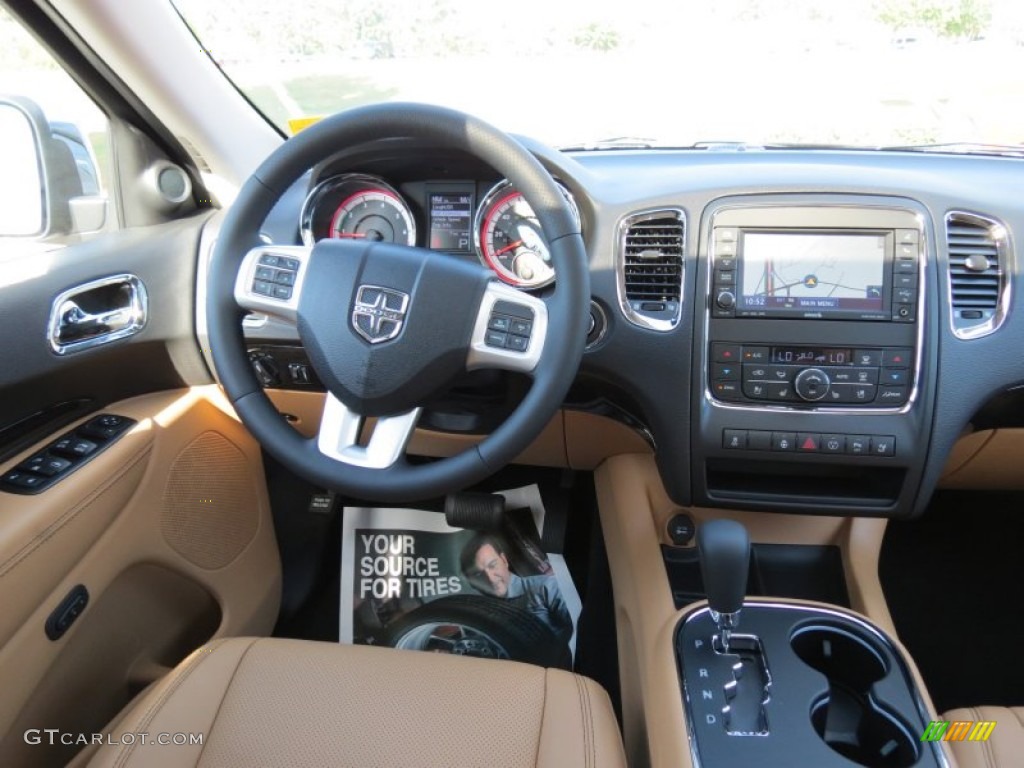 2013 Dodge Durango Citadel Black/Tan Dashboard Photo #72562587