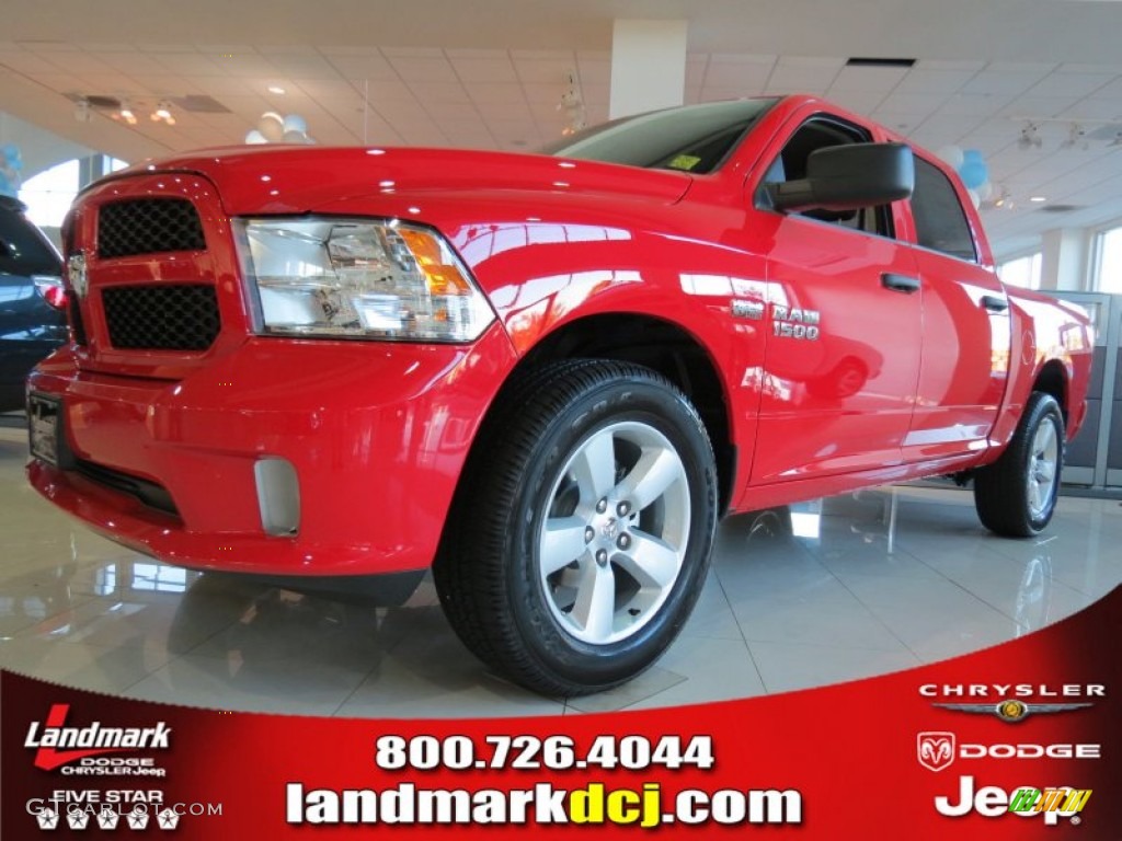 2013 1500 Express Crew Cab - Flame Red / Black/Diesel Gray photo #1