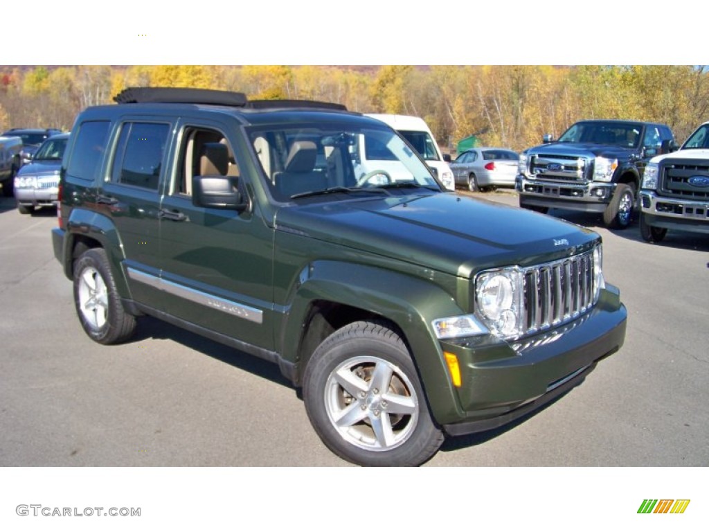 2008 Liberty Limited 4x4 - Jeep Green Metallic / Pastel Pebble Beige photo #3