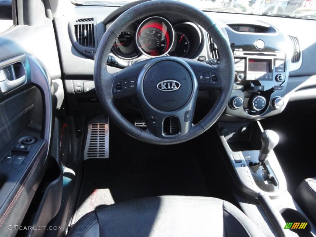 2010 Kia Forte Koup SX Black Sport Dashboard Photo #72563637