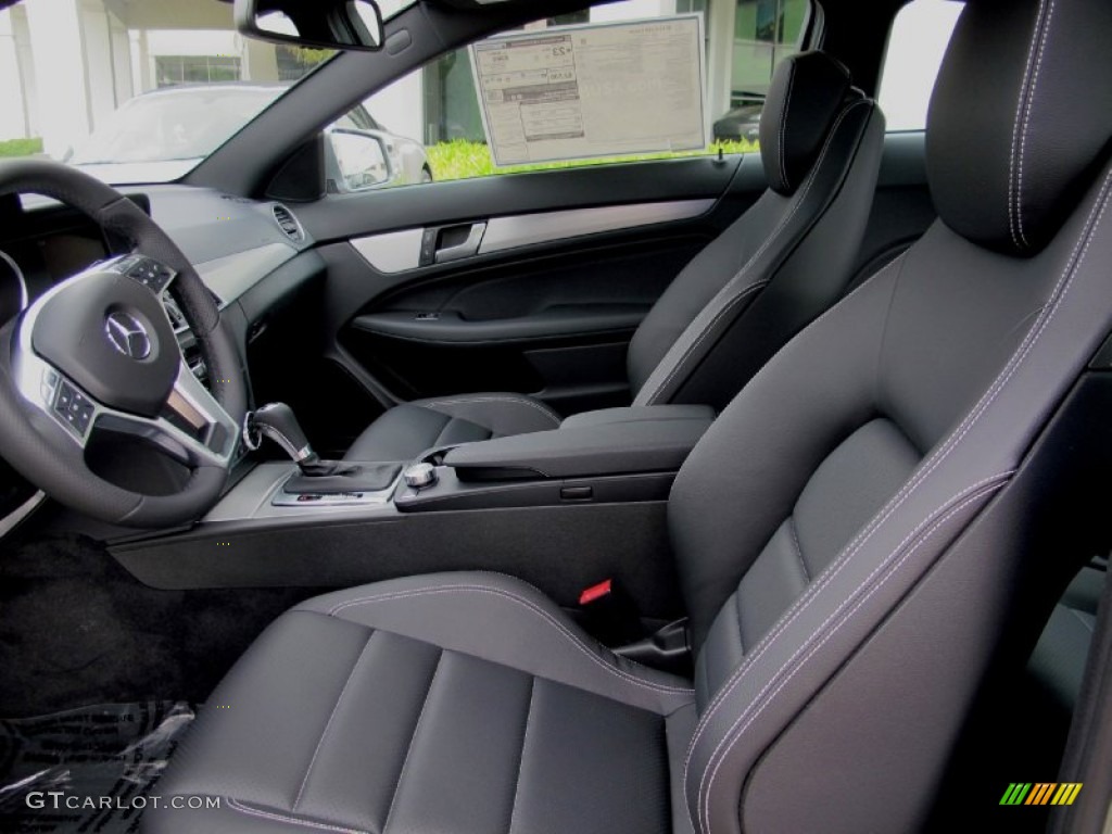 Black Interior 2013 Mercedes-Benz C 350 Coupe Photo #72567291
