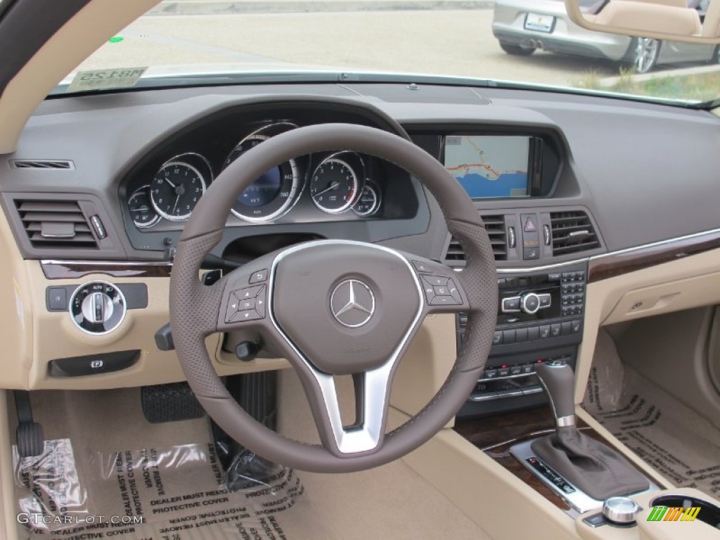 2013 Mercedes-Benz E 350 Cabriolet Almond Dashboard Photo #72567486