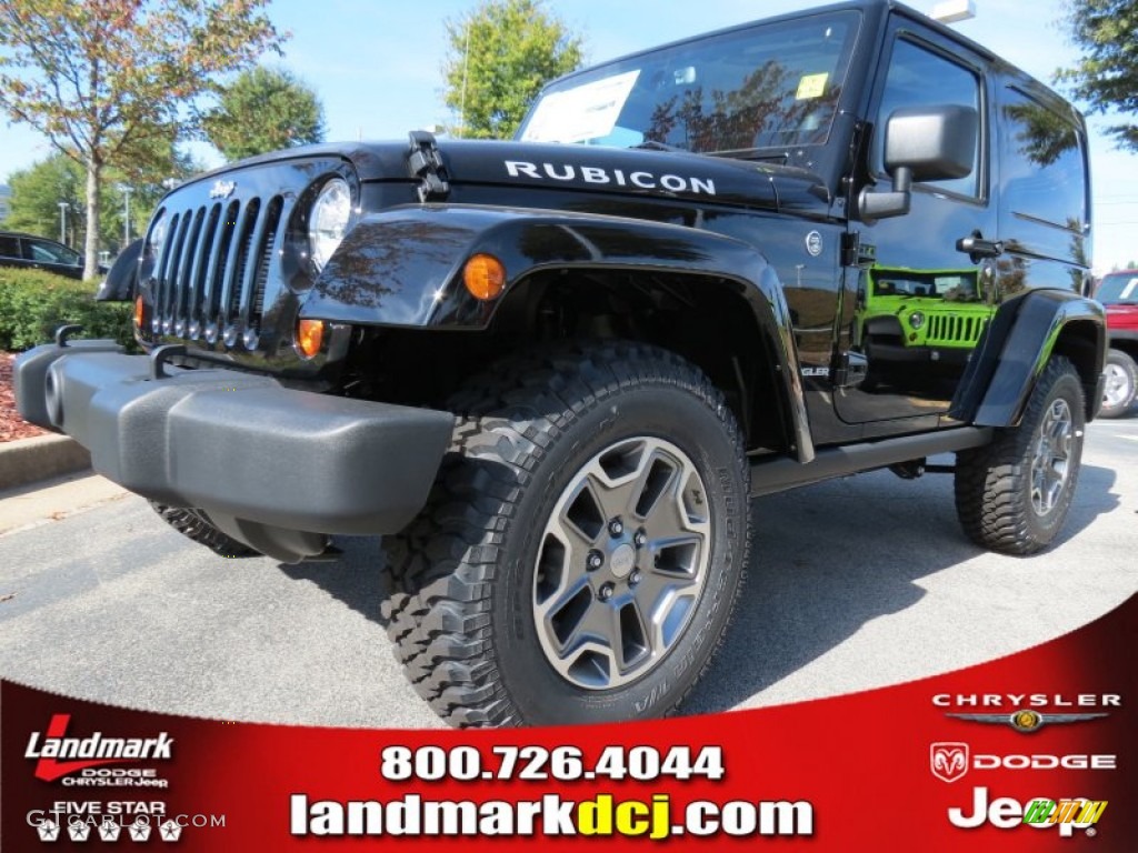 2013 Wrangler Rubicon 4x4 - Black / Black photo #1