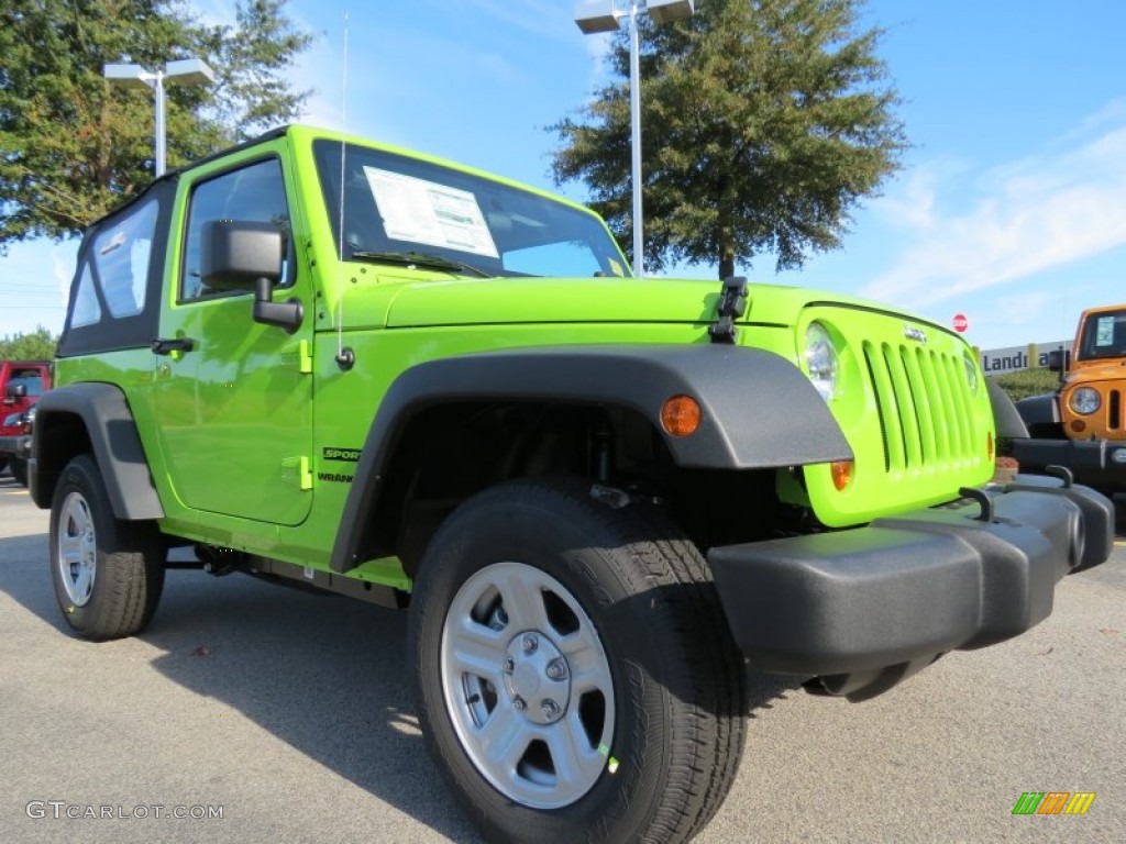 Gecko Green 2013 Jeep Wrangler Sport 4x4 Exterior Photo #72568501