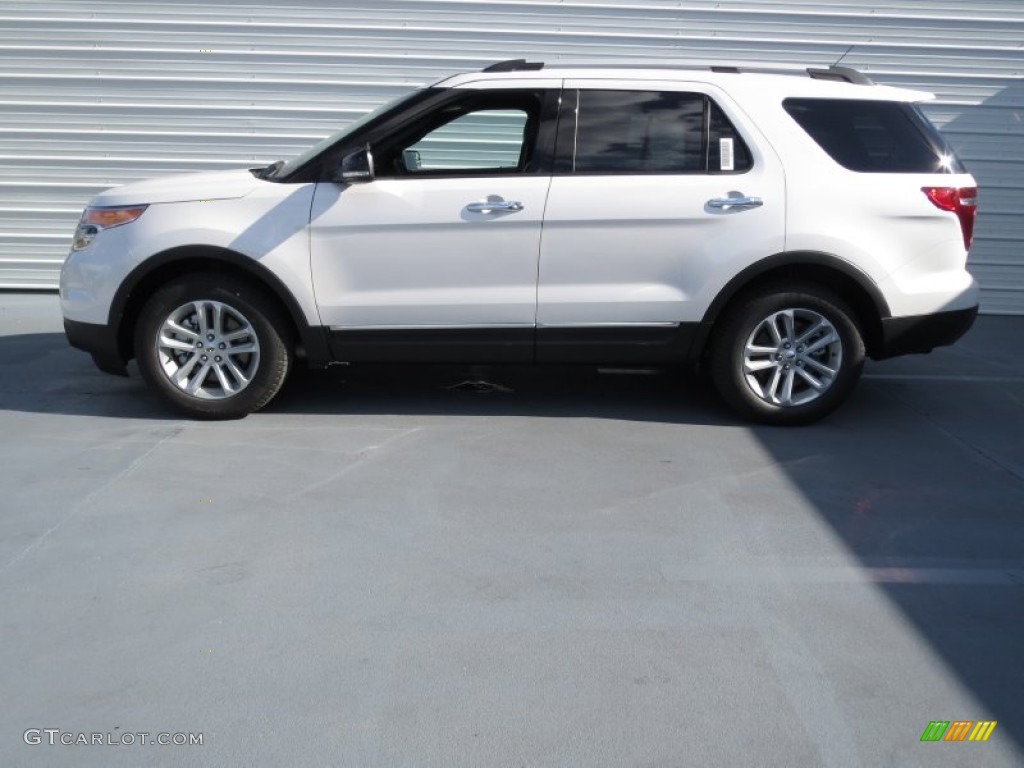 2013 Explorer XLT EcoBoost - White Platinum Tri-Coat / Charcoal Black photo #5