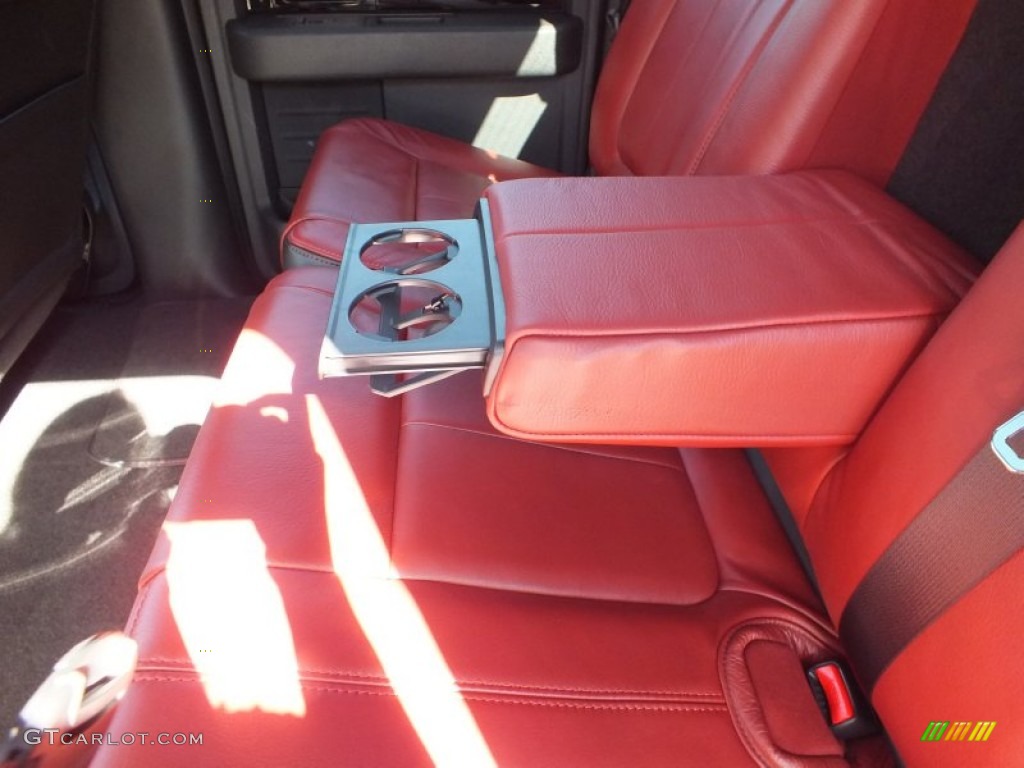 2013 F150 Limited SuperCrew 4x4 - Tuxedo Black Metallic / Limited Unique Red Leather photo #25