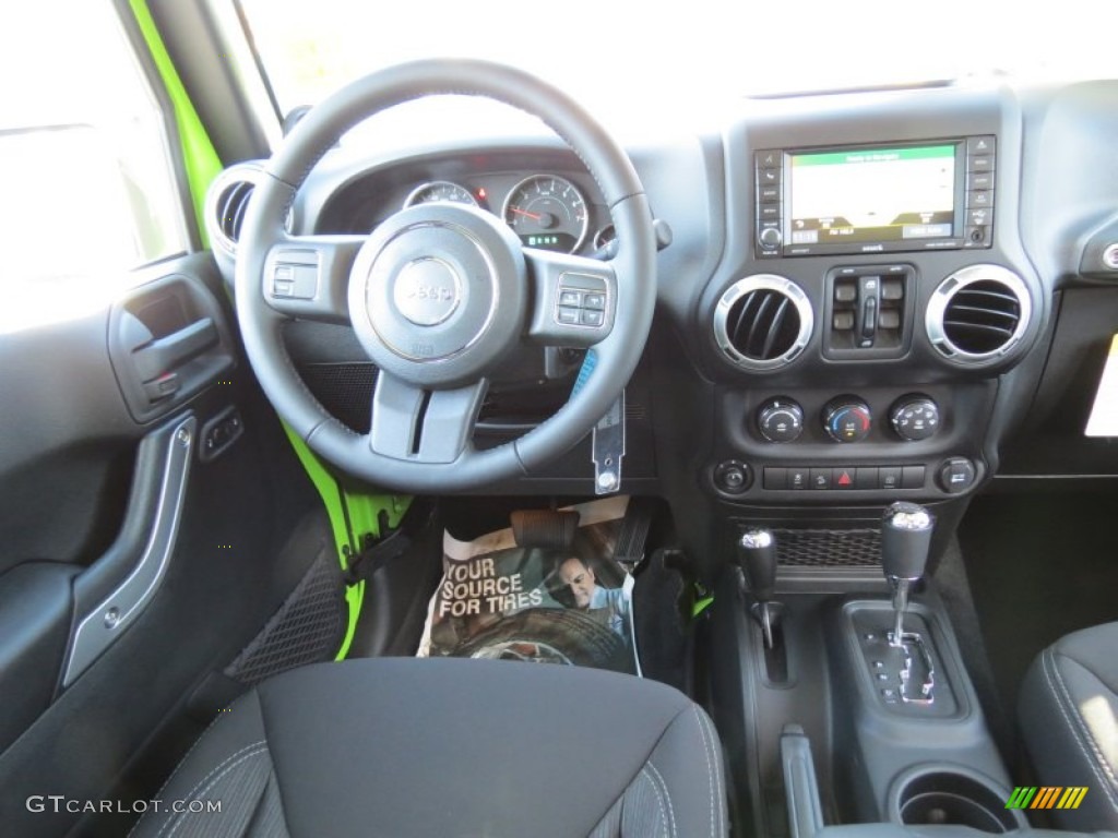 2013 Jeep Wrangler Unlimited Sahara 4x4 Black Dashboard Photo #72570537