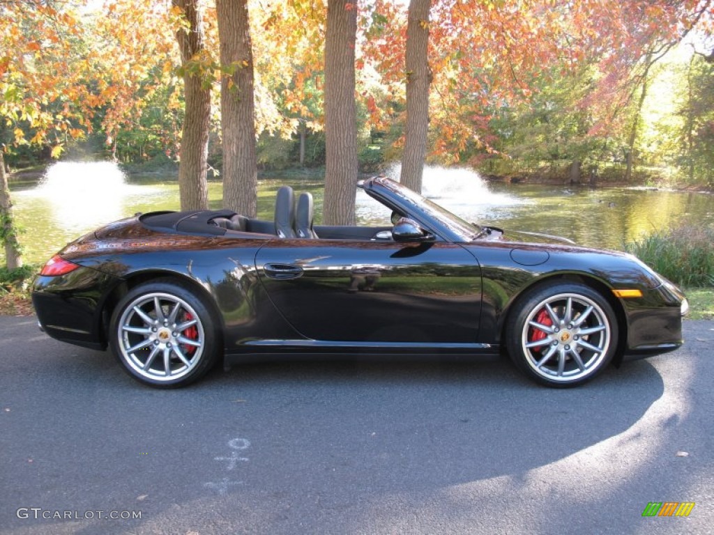 Black 2010 Porsche 911 Carrera 4S Cabriolet Exterior Photo #72571395