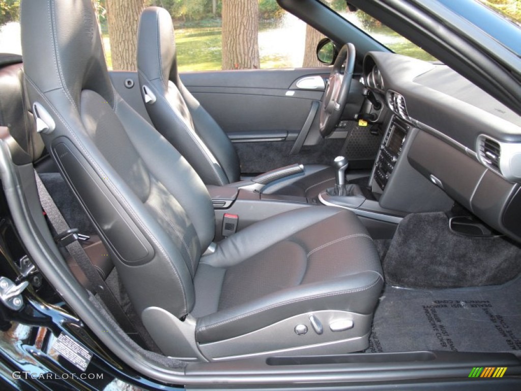 Black Interior 2010 Porsche 911 Carrera 4S Cabriolet Photo #72571524