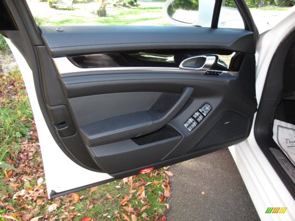 2012 Porsche Panamera 4 Black Door Panel Photo #72572421
