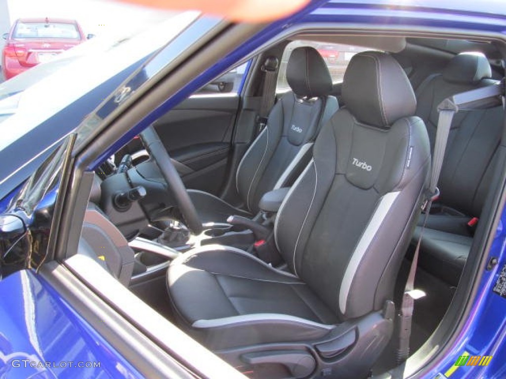 Black Interior 2013 Hyundai Veloster Turbo Photo #72573618