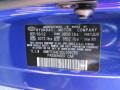 UU9: Marathon Blue 2013 Hyundai Veloster Turbo Color Code