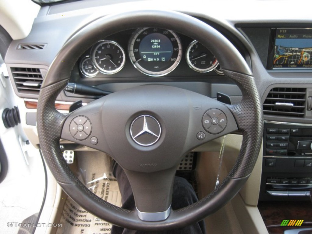 2010 E 350 Coupe - Arctic White / Almond Beige photo #19