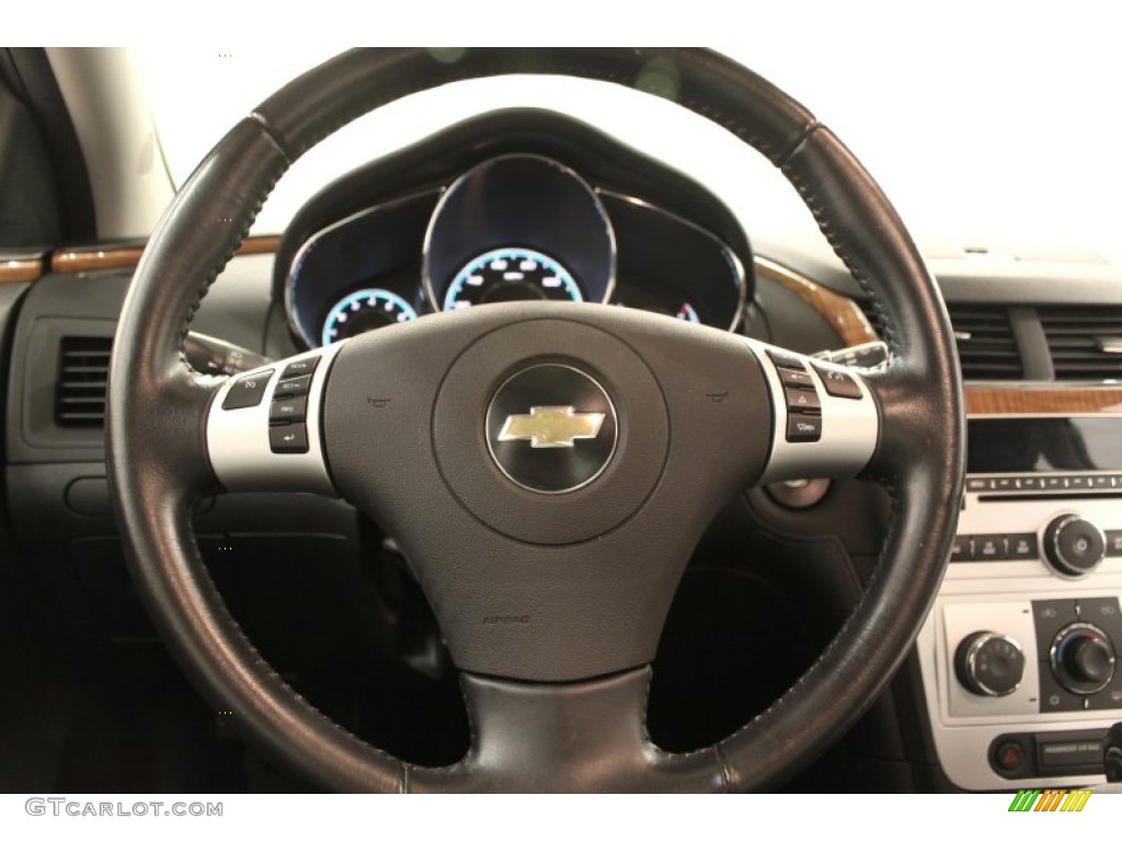 2011 Chevrolet Malibu LT Ebony Steering Wheel Photo #72576513