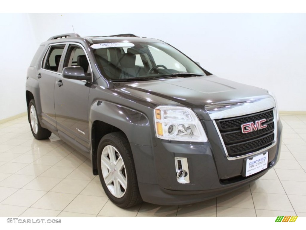 2010 Terrain SLT AWD - Cyber Gray Metallic / Jet Black photo #1