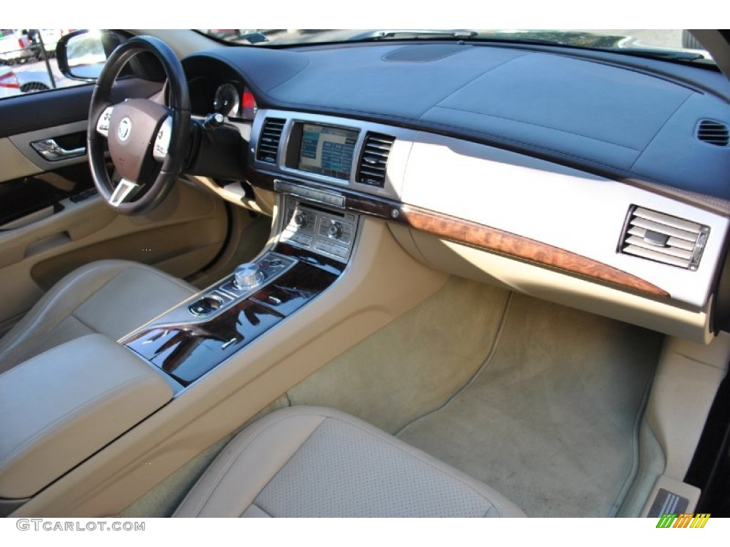 2011 Jaguar XF Premium Sport Sedan Barley Beige/Truffle Brown Dashboard Photo #72578318