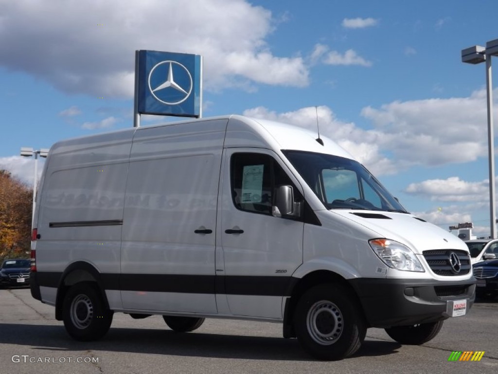 2013 Sprinter 2500 High Roof Cargo Van - Arctic White / Lima Black Fabric photo #1