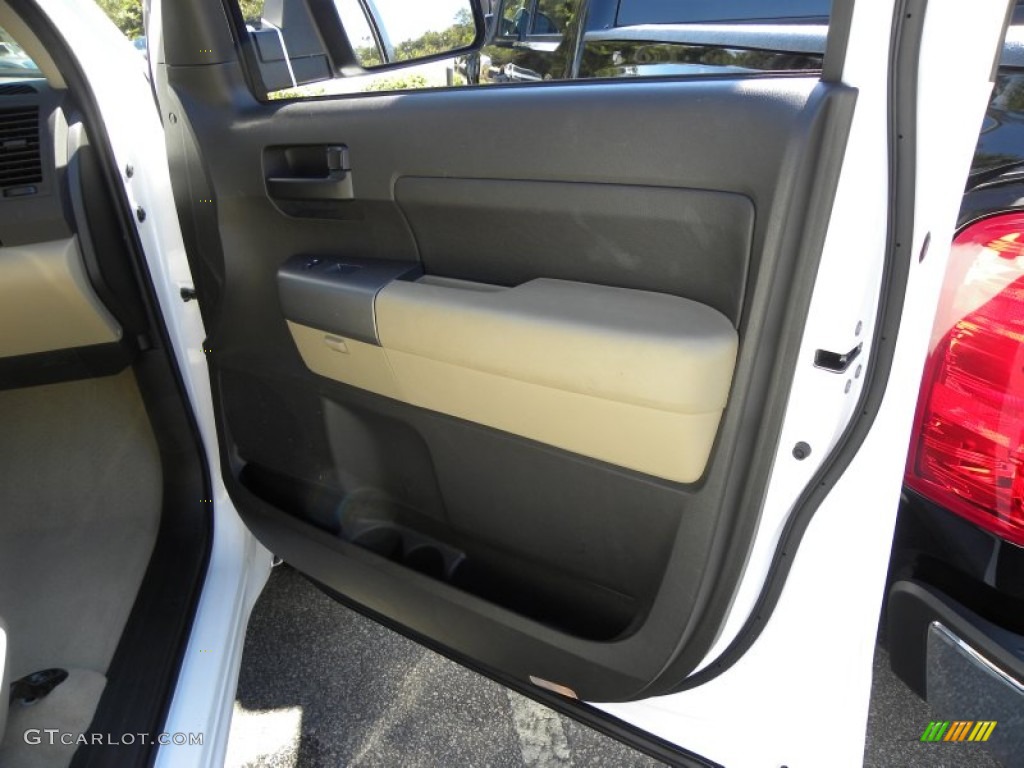 2010 Tundra CrewMax - Super White / Sand Beige photo #9