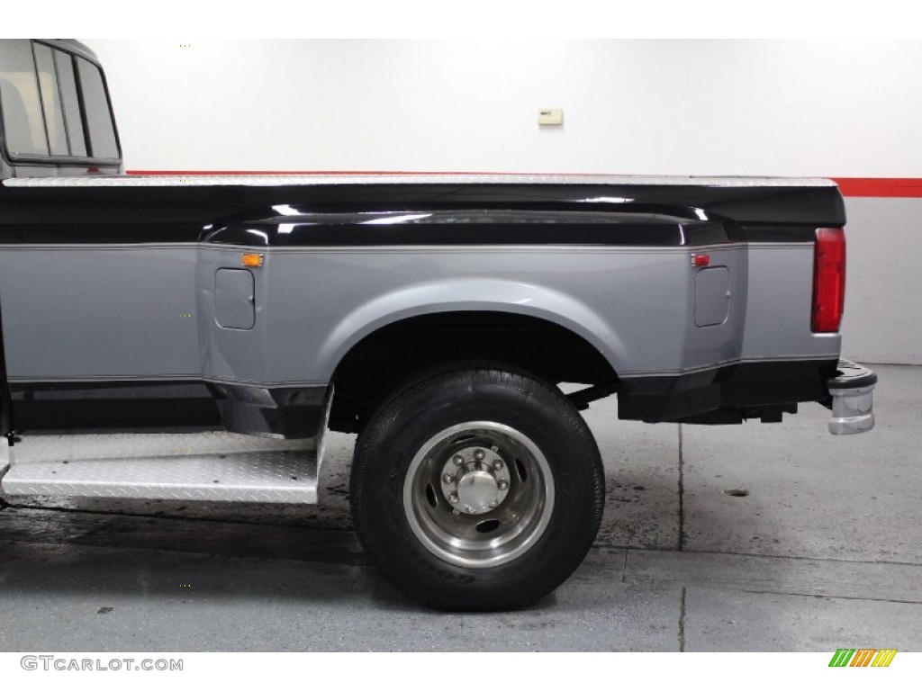 1997 F350 XLT Crew Cab Dually - Black / Opal Grey photo #13