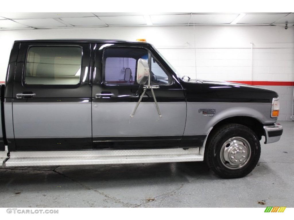 1997 F350 XLT Crew Cab Dually - Black / Opal Grey photo #26