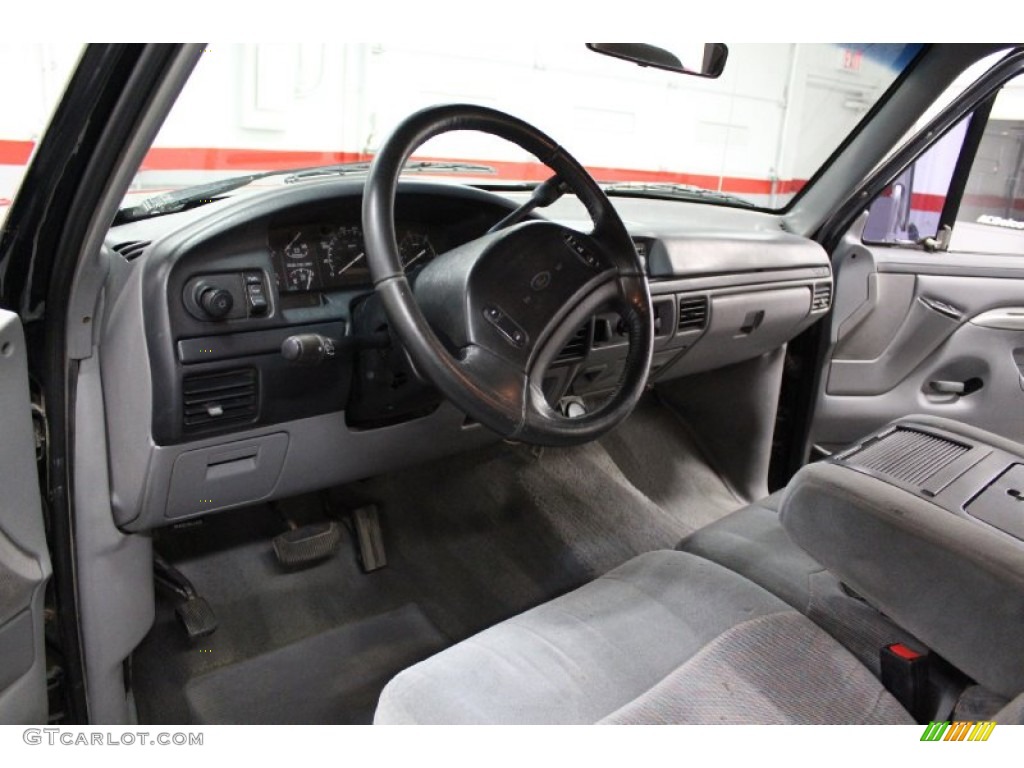 Opal Grey Interior 1997 Ford F350 XLT Crew Cab Dually Photo #72583070