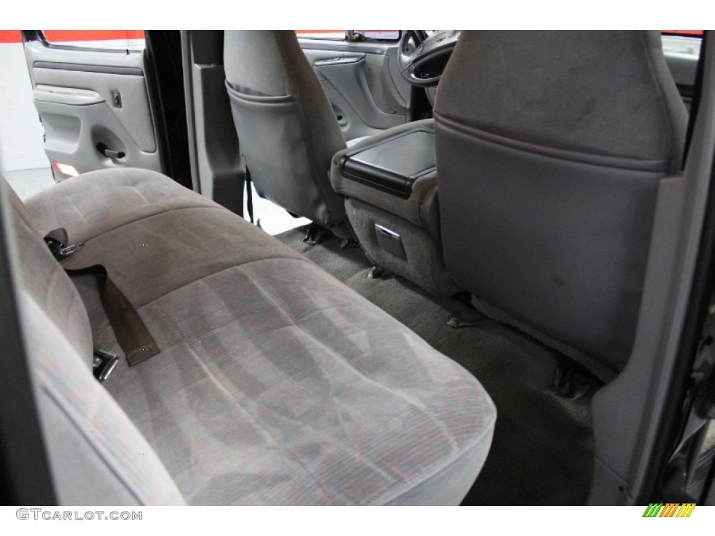 1997 F350 XLT Crew Cab Dually - Black / Opal Grey photo #61