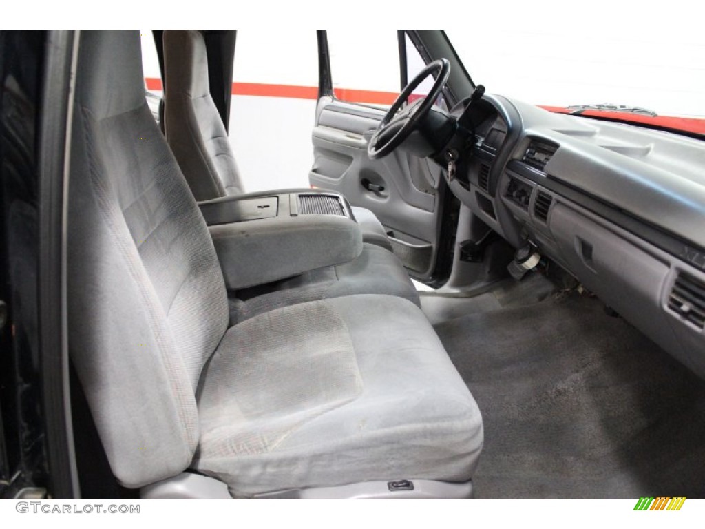1997 F350 XLT Crew Cab Dually - Black / Opal Grey photo #64