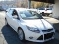 2013 White Platinum Ford Focus Titanium Hatchback  photo #2