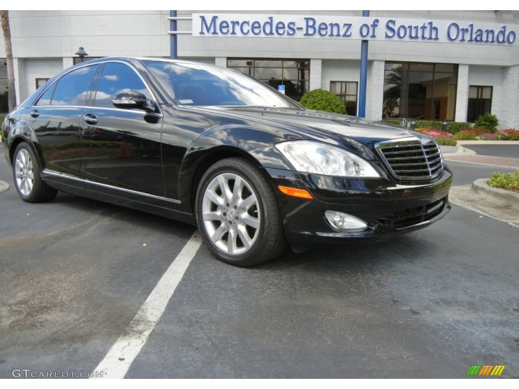 2007 S 550 Sedan - Obsidian Black Metallic / Black photo #1