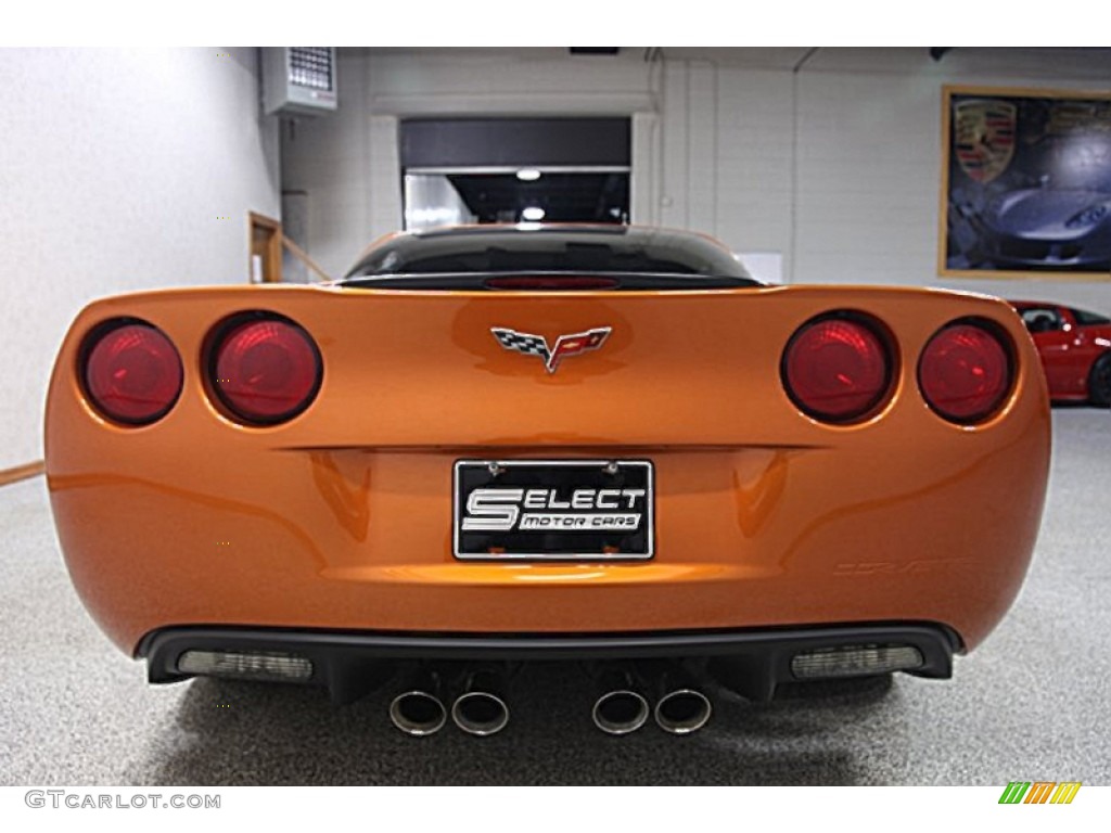 2009 Corvette Coupe - Atomic Orange Metallic / Ebony photo #5