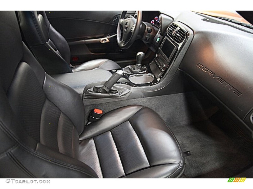 2009 Corvette Coupe - Atomic Orange Metallic / Ebony photo #11