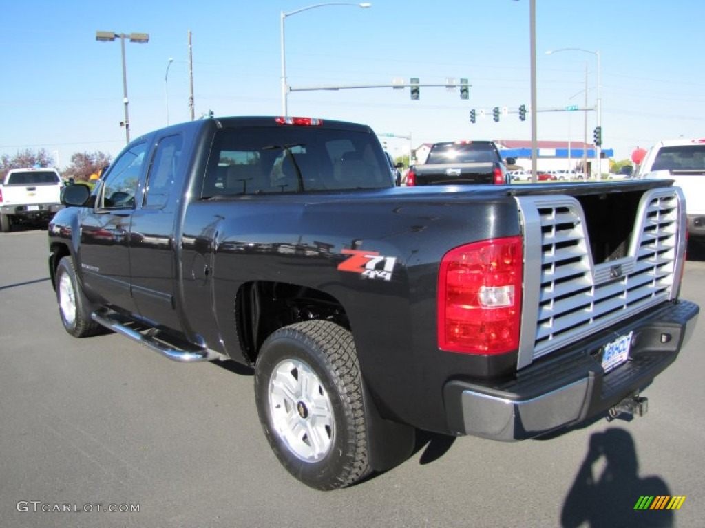 2009 Silverado 1500 LTZ Extended Cab 4x4 - Black Granite Metallic / Light Titanium photo #3