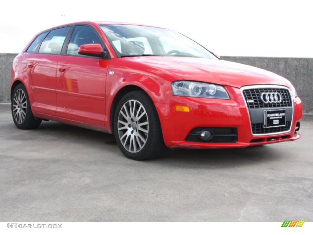 2007 A3 2.0T - Brilliant Red / Black photo #1