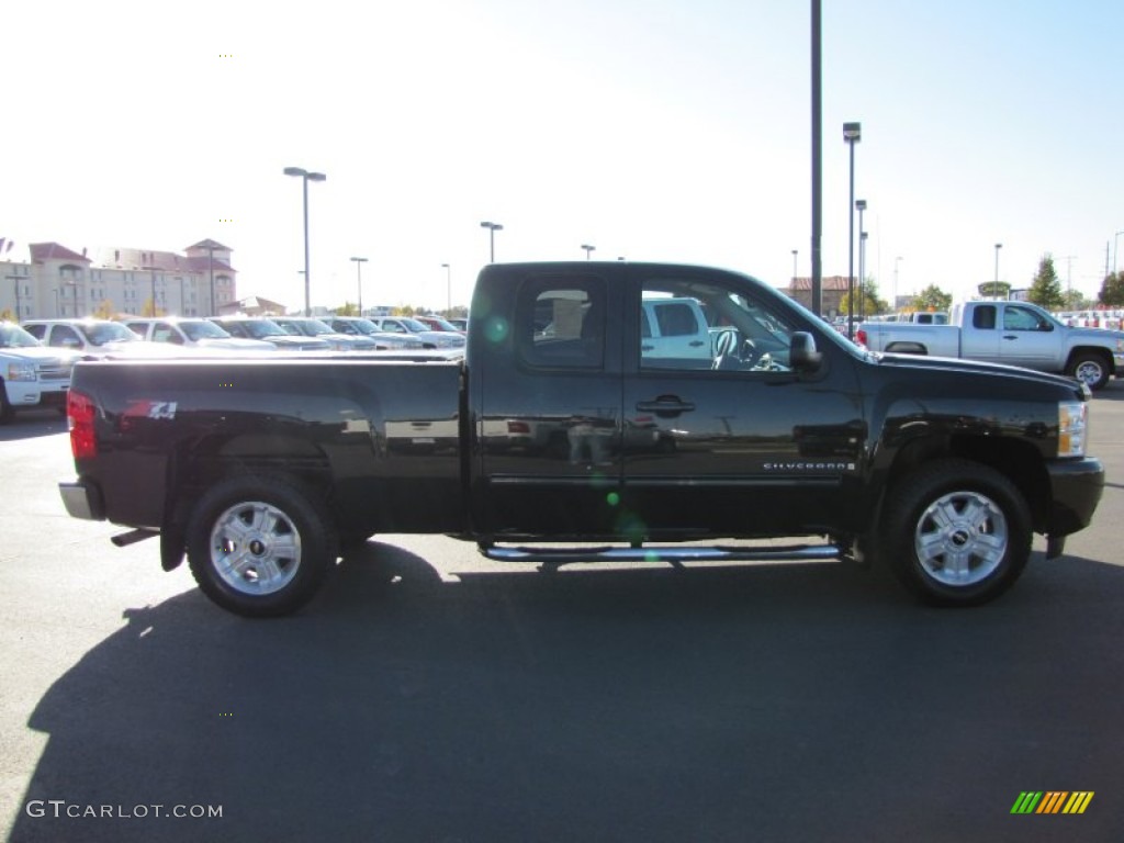 2009 Silverado 1500 LTZ Extended Cab 4x4 - Black Granite Metallic / Light Titanium photo #6