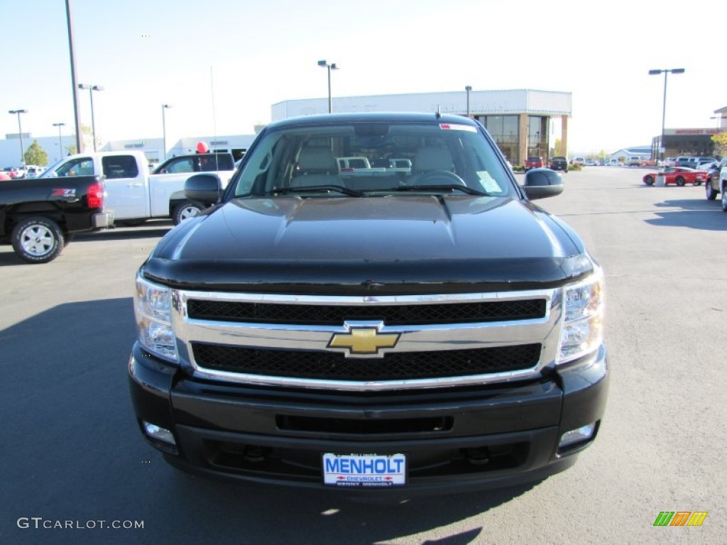 2009 Silverado 1500 LTZ Extended Cab 4x4 - Black Granite Metallic / Light Titanium photo #8