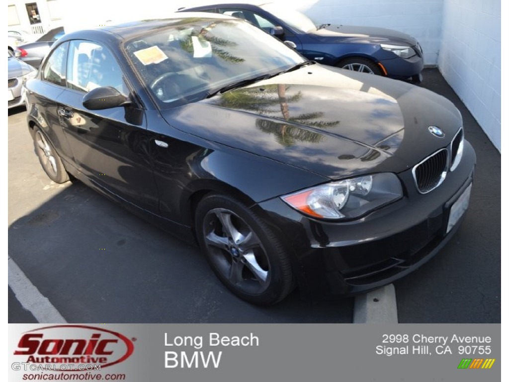 2009 1 Series 128i Coupe - Jet Black / Black photo #1