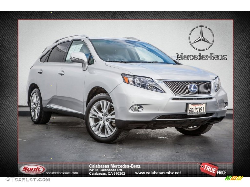 2010 RX 450h AWD Hybrid - Tungsten Silver Pearl / Light Gray/Espresso Birds-Eye Maple photo #1