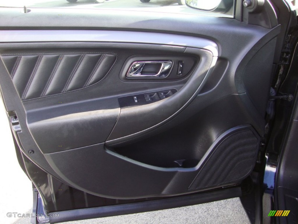 2011 Ford Taurus SEL Charcoal Black Door Panel Photo #72590739