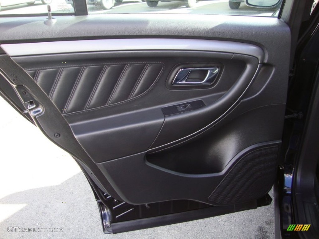 2011 Ford Taurus SEL Charcoal Black Door Panel Photo #72590907