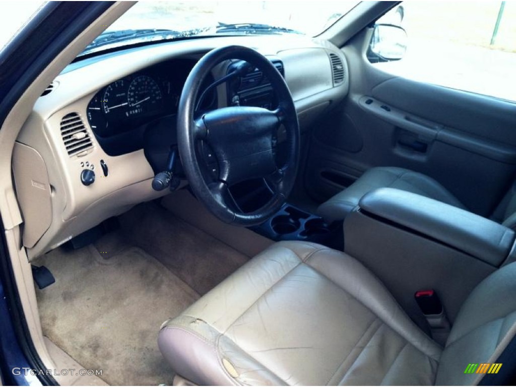 2000 Explorer XLT 4x4 - Medium Wedgewood Blue Metallic / Medium Prairie Tan photo #13