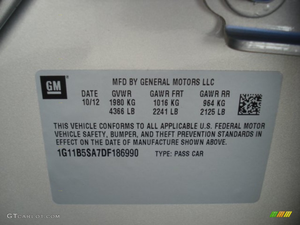 2013 Malibu LS - Champagne Silver Metallic / Jet Black/Titanium photo #20