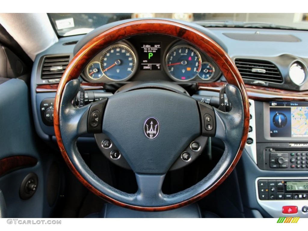 2008 Maserati GranTurismo Standard GranTurismo Model Blu Medio (Blue) Steering Wheel Photo #72595467