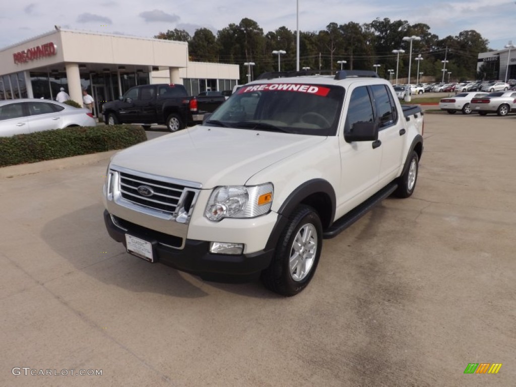 White Suede Ford Explorer Sport Trac