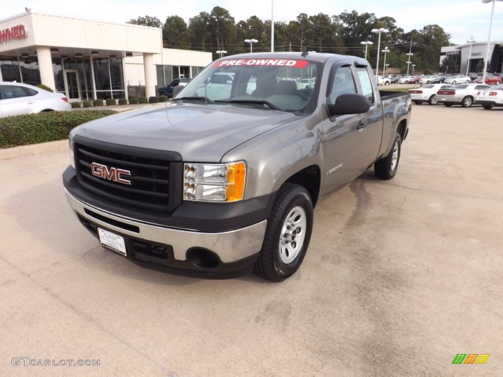 2009 Sierra 1500 Work Truck Extended Cab 4x4 - Steel Gray Metallic / Dark Titanium photo #1