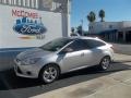 2013 Ingot Silver Ford Focus SE Sedan  photo #2