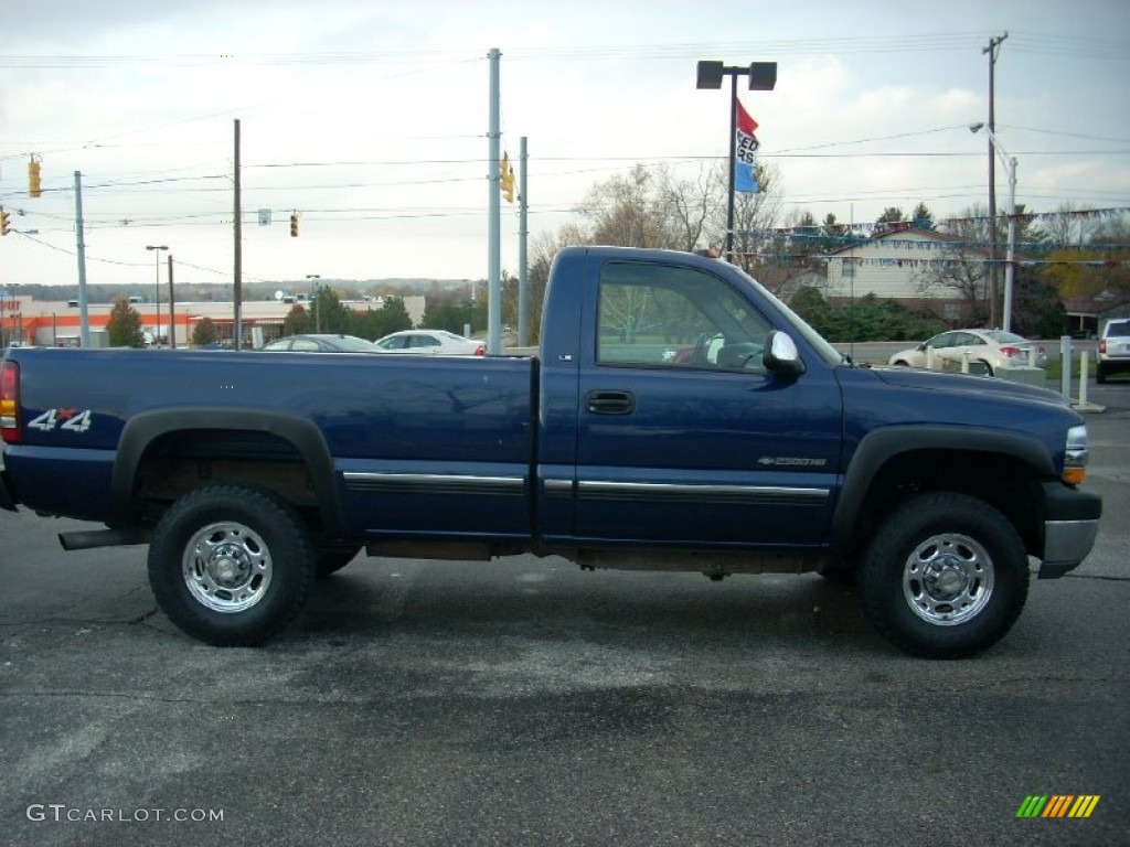 2002 Silverado 2500 LS Regular Cab 4x4 - Indigo Blue Metallic / Graphite photo #13