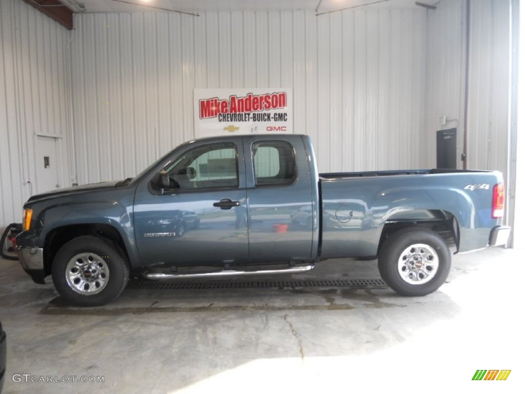 2012 Sierra 1500 Extended Cab 4x4 - Stealth Gray Metallic / Dark Titanium photo #1
