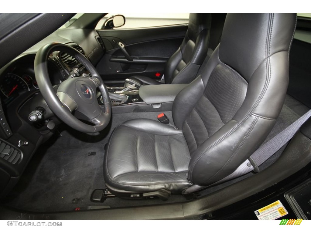 Ebony Interior 2008 Chevrolet Corvette Coupe Photo #72599294
